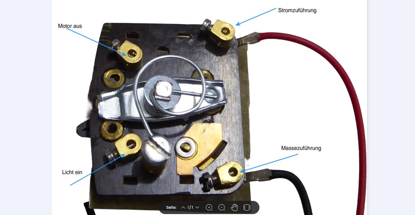 Lichtschalter Moped 50er u. 60er Jahre Universal Typ Union