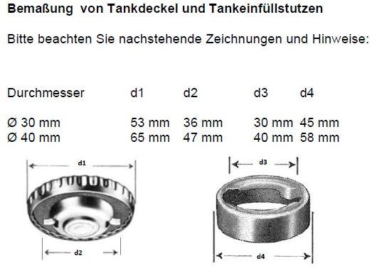 Tank cap, lockable B40