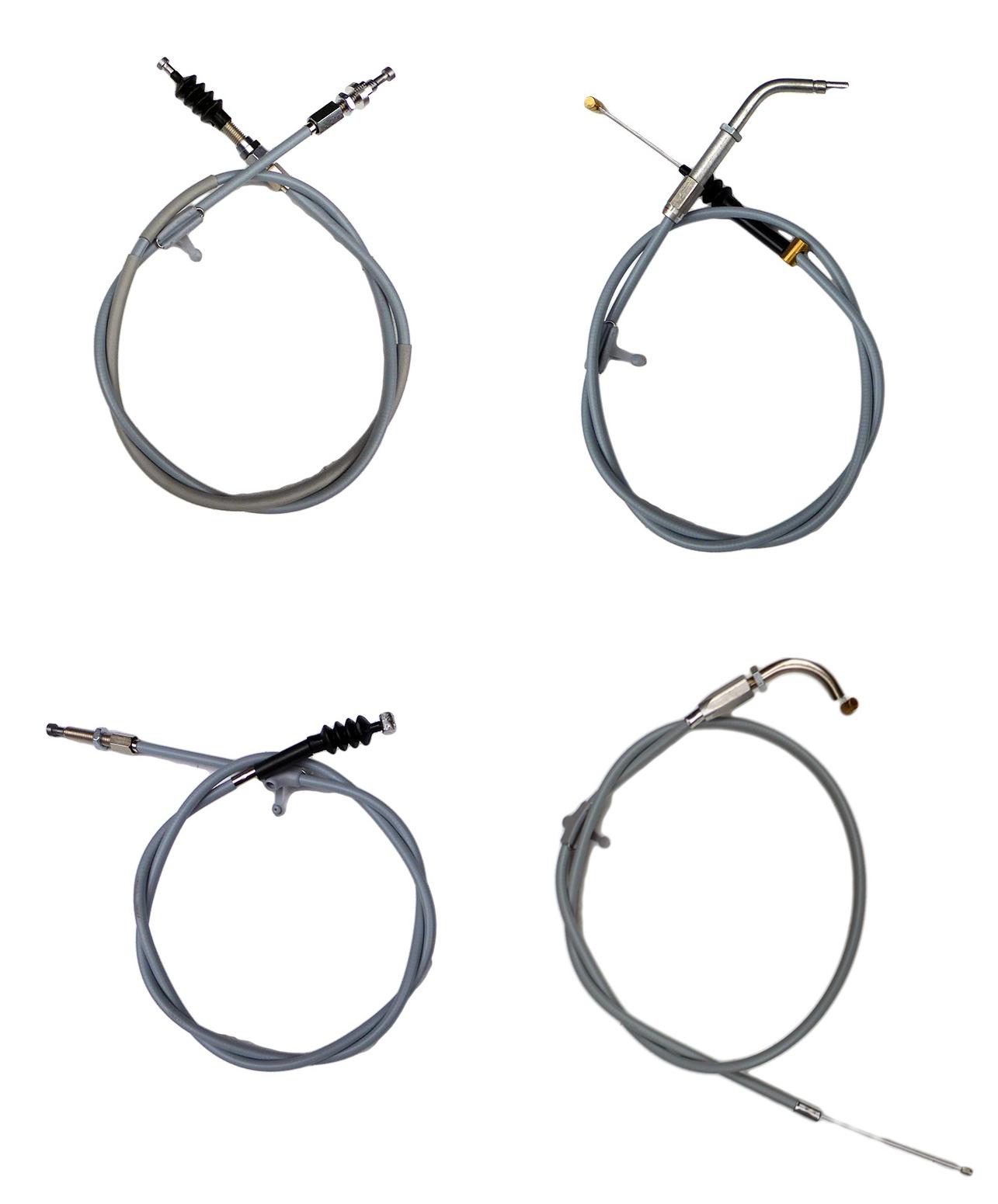 Bowden cable set Zündapp Combinette 428, 429 (from vehicle no.) ,433 and 510 (4-piece) grey