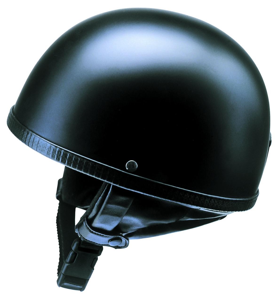 Klassischer Halbschalenhelm mattschwarz