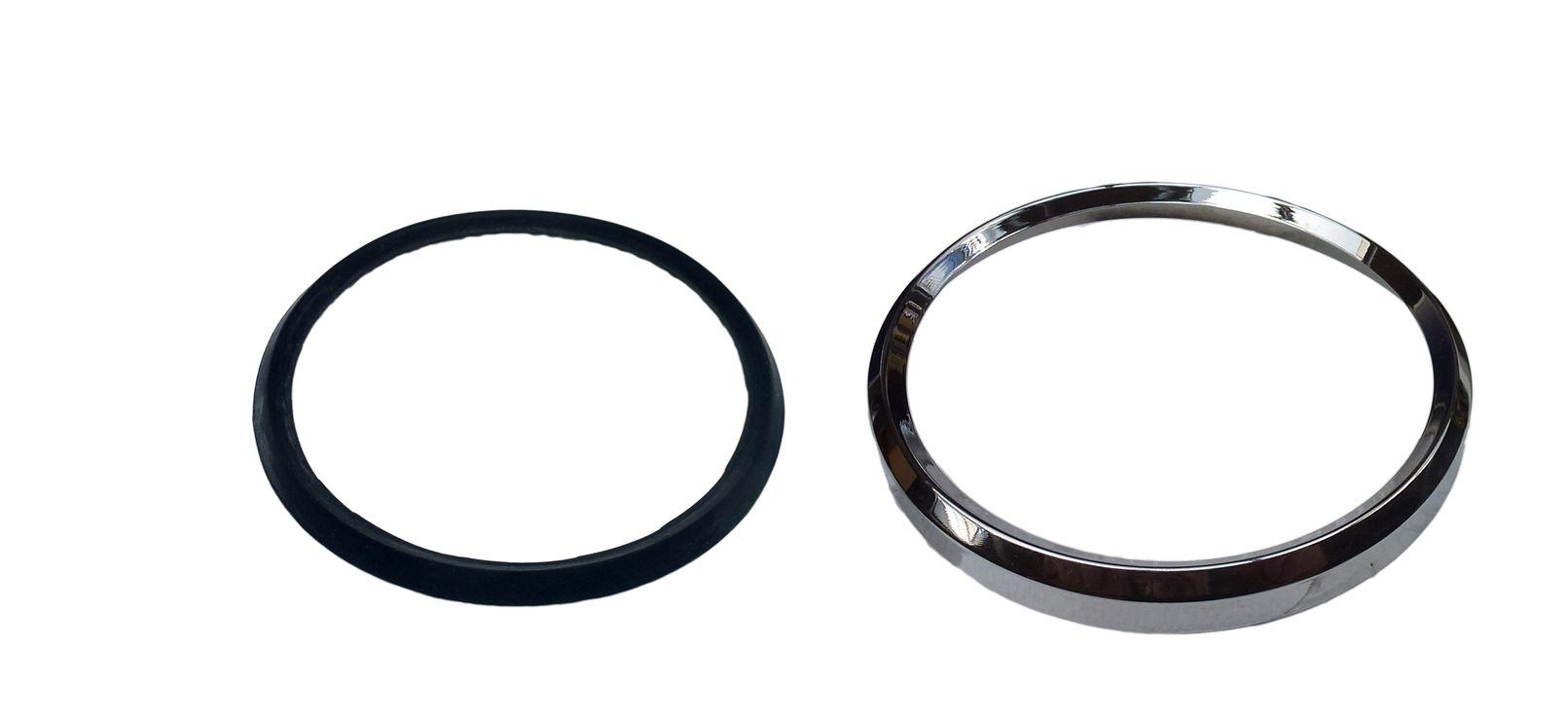 Chromring mit Dichtung (Dreieckring) 80mm Tacho Motorrad NSU, BMW