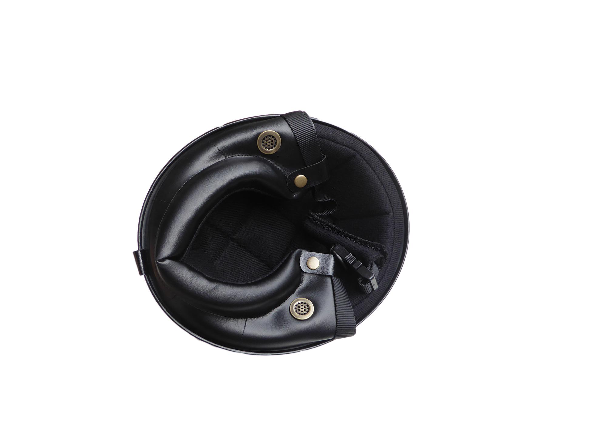 Halbschalen Helm Silber/Schwarz  - Größe: M