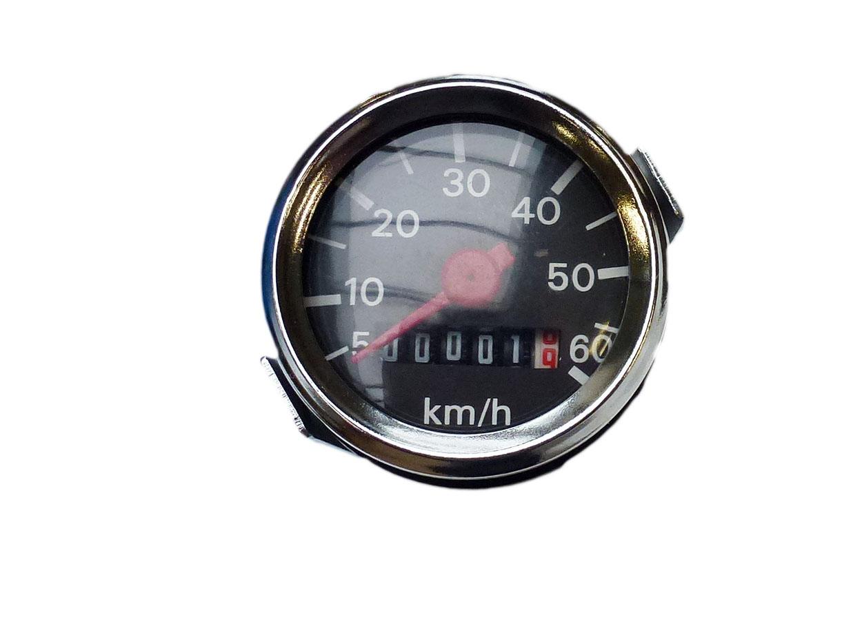 Speedometer 48mm universal, black